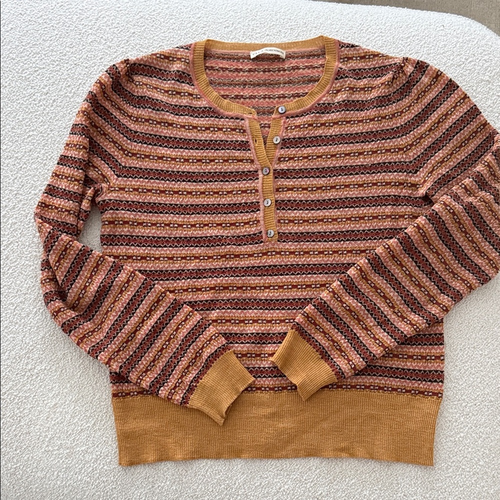 Ulla Johnson Pink and Brown Striped Knit